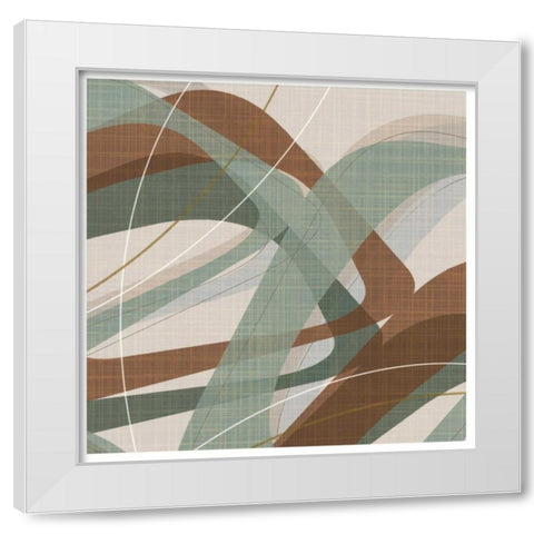 Mint Ripple White Modern Wood Framed Art Print by Ahava