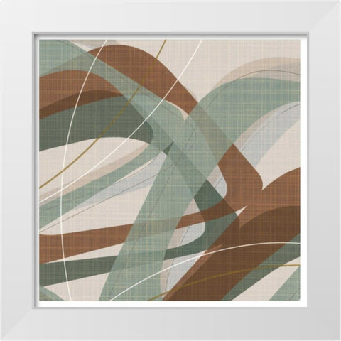 Mint Ripple White Modern Wood Framed Art Print by Ahava