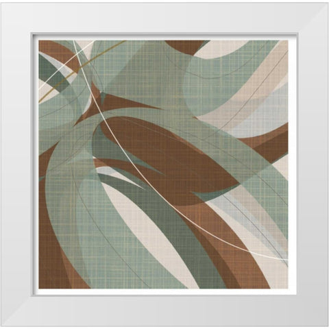 Mint Ripple White Modern Wood Framed Art Print by Ahava