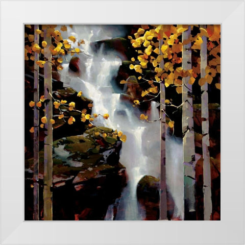 Waterfall White Modern Wood Framed Art Print by OToole, Michael