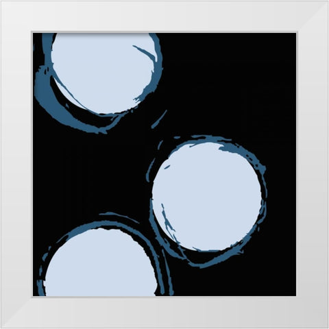 Circular Motion White Modern Wood Framed Art Print by Barnes, Natasha