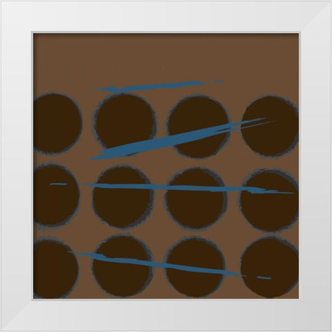 Circular Motion White Modern Wood Framed Art Print by Barnes, Natasha