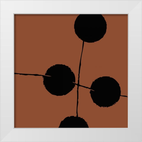 Circular Motion White Modern Wood Framed Art Print by Barnes, Natasha