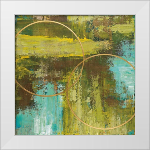 Aller Chartreuse White Modern Wood Framed Art Print by St.Germain, Patrick