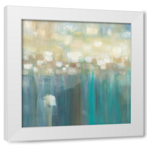 Aqua Light White Modern Wood Framed Art Print by Parker, Karen Lorena