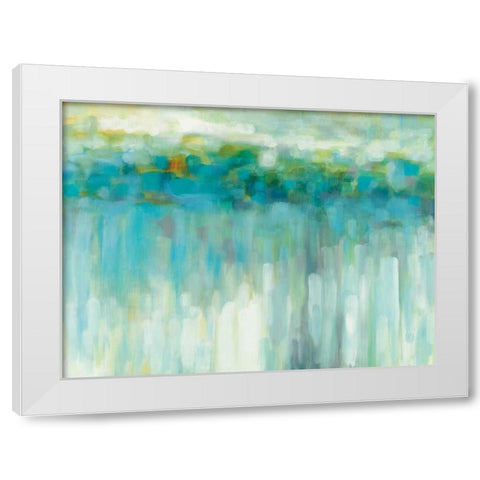 Lights on the Beach White Modern Wood Framed Art Print by Parker, Karen Lorena