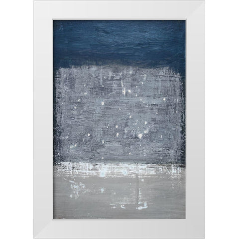 Astral Blues White Modern Wood Framed Art Print by Gold, Caroline