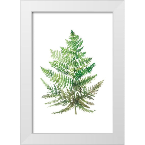 Wild Greens I White Modern Wood Framed Art Print by Meyers, Rebecca