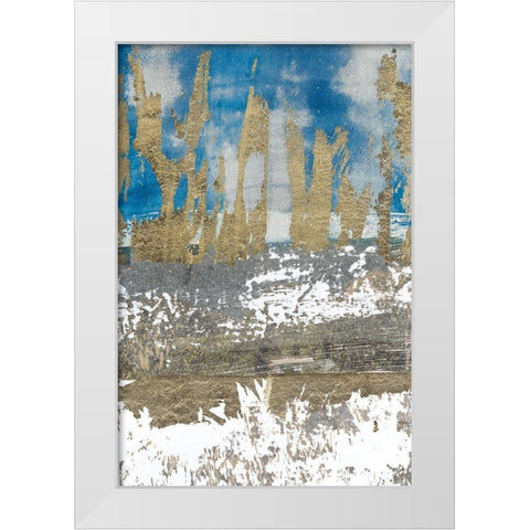 Gold Touch II White Modern Wood Framed Art Print by Bernsen, Leslie