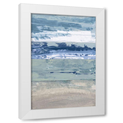 Coastal Hues I White Modern Wood Framed Art Print by Fields, Laurie