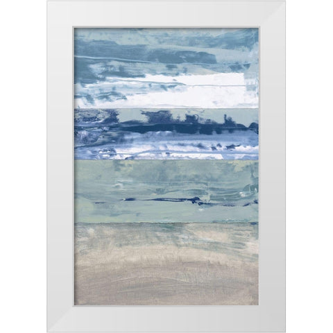 Coastal Hues I White Modern Wood Framed Art Print by Fields, Laurie