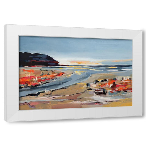 The Beach White Modern Wood Framed Art Print by Fitzsimmons, A.