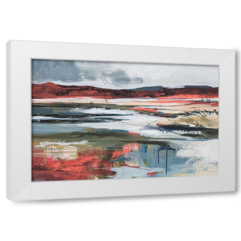 Before Night Falls White Modern Wood Framed Art Print by Fitzsimmons, A.