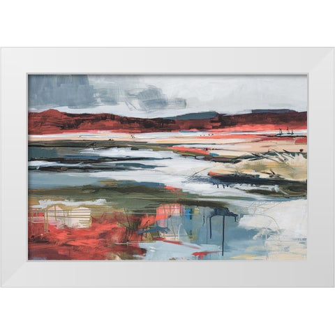 Before Night Falls White Modern Wood Framed Art Print by Fitzsimmons, A.