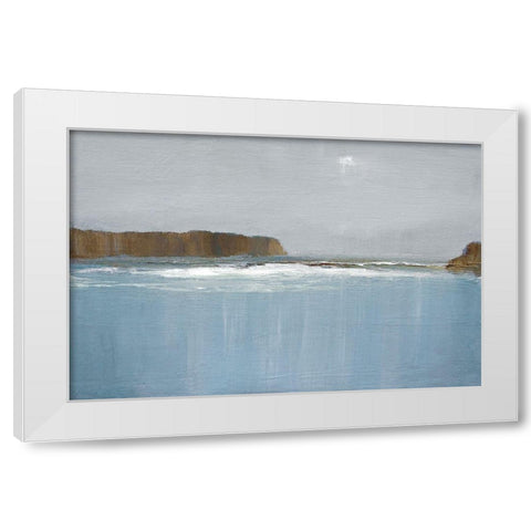 Lulworth Cove White Modern Wood Framed Art Print by Gold, Caroline