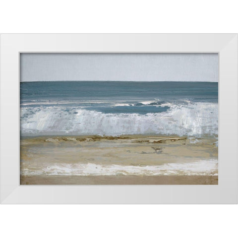 Spindrift 2 White Modern Wood Framed Art Print by Gold, Caroline