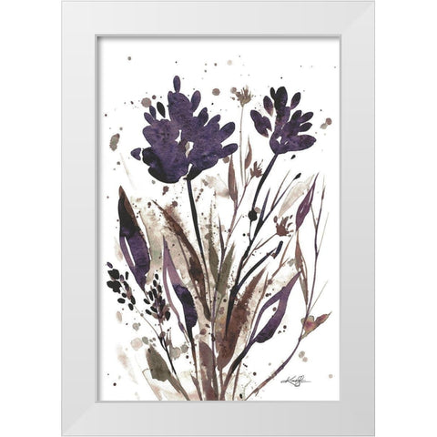 Floral Music II White Modern Wood Framed Art Print by Stanion, Kathy Morton