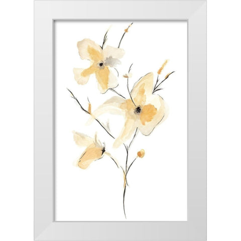 Morning Glory I White Modern Wood Framed Art Print by Golden, Corrie
