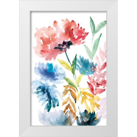 Lush Floral I White Modern Wood Framed Art Print by Meyers, Rebecca