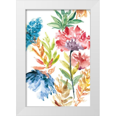 Lush Floral II White Modern Wood Framed Art Print by Meyers, Rebecca