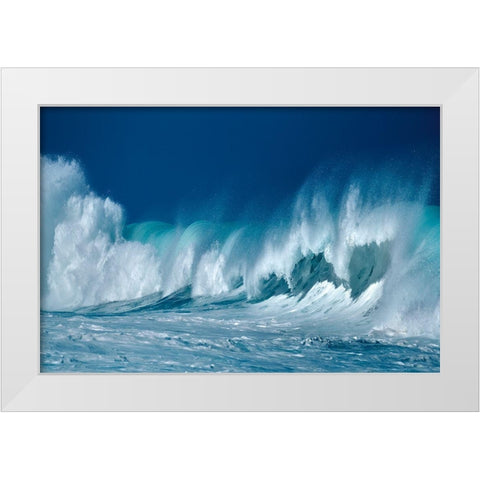 Breaking Waves White Modern Wood Framed Art Print by Frates, Dennis