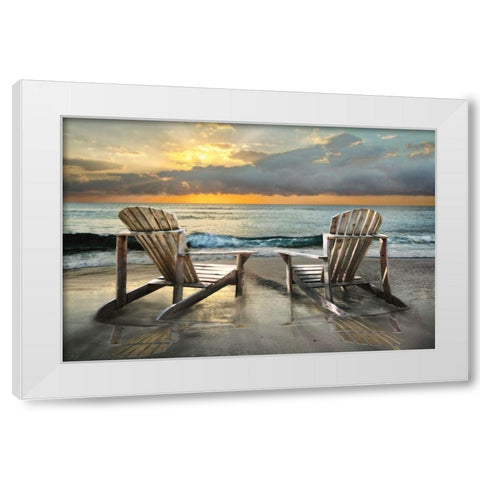Island Song White Modern Wood Framed Art Print by Celebrate Life Gallery