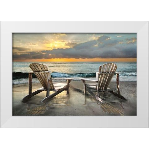Island Song White Modern Wood Framed Art Print by Celebrate Life Gallery