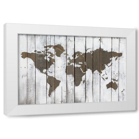 Weathered World White Modern Wood Framed Art Print by Bassin, Charlotte