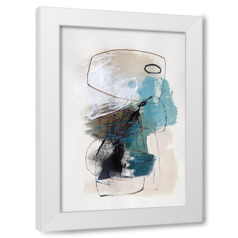 In The Middle I White Modern Wood Framed Art Print by Barnes, Natasha