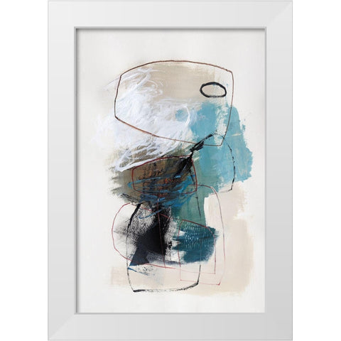 In The Middle I White Modern Wood Framed Art Print by Barnes, Natasha