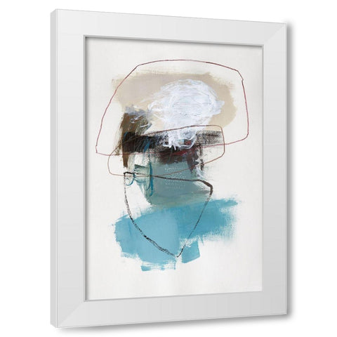 In The Middle II White Modern Wood Framed Art Print by Barnes, Natasha