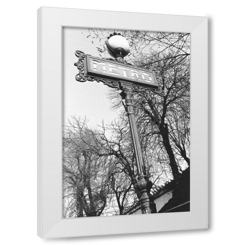 Metro White Modern Wood Framed Art Print by Davidson, Clay