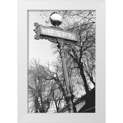 Metro White Modern Wood Framed Art Print by Davidson, Clay