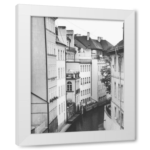 Little Canal Prague Czech Republic White Modern Wood Framed Art Print by Schick, Cyndi