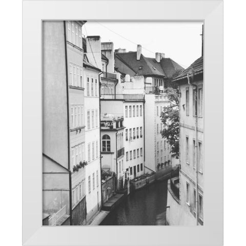 Little Canal Prague Czech Republic White Modern Wood Framed Art Print by Schick, Cyndi