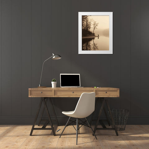 Quiet Seclusion II White Modern Wood Framed Art Print by Harris, Keith