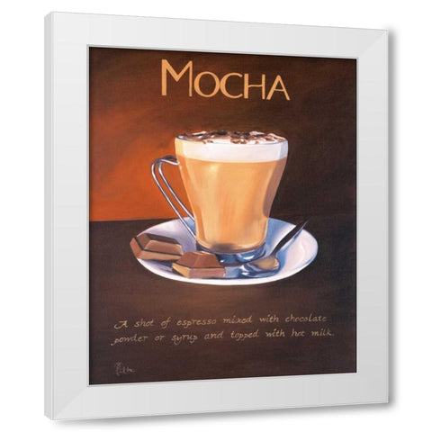 Urban Mocha White Modern Wood Framed Art Print by Kenton, Paul