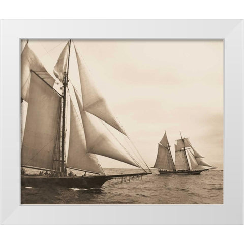 Maiden Voyage I White Modern Wood Framed Art Print by Stevens, David
