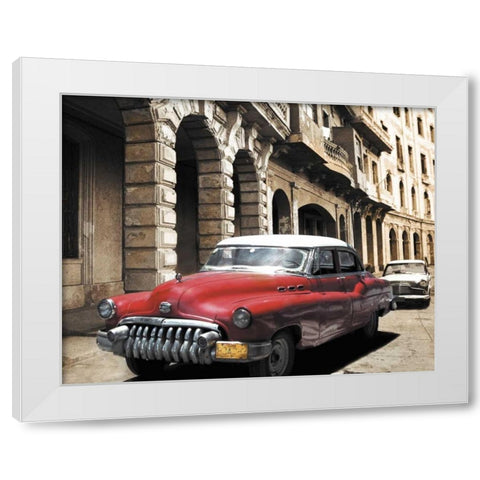 Cuban Cars I White Modern Wood Framed Art Print by Groth, C.J.