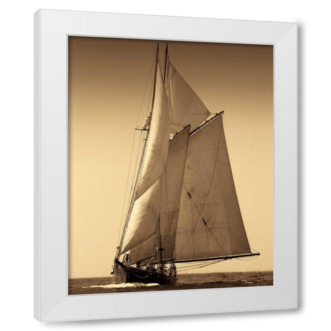 Under Sail I White Modern Wood Framed Art Print by LeBlanc, Frederick J.