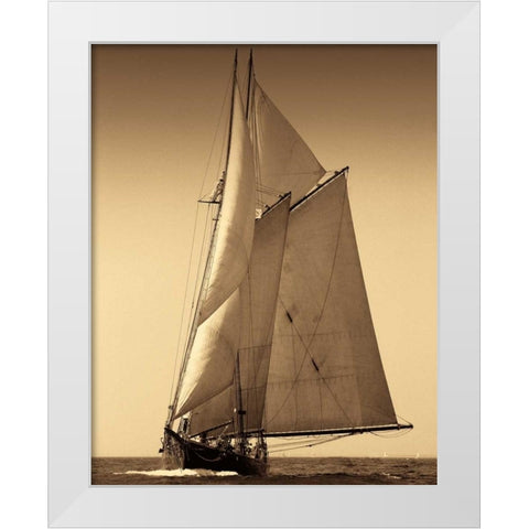 Under Sail I White Modern Wood Framed Art Print by LeBlanc, Frederick J.