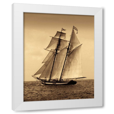 Under Sail II White Modern Wood Framed Art Print by LeBlanc, Frederick J.
