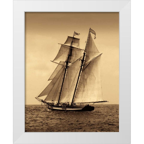 Under Sail II White Modern Wood Framed Art Print by LeBlanc, Frederick J.