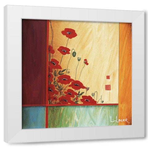 Along the Garden Wall White Modern Wood Framed Art Print by Li-Leger, Don