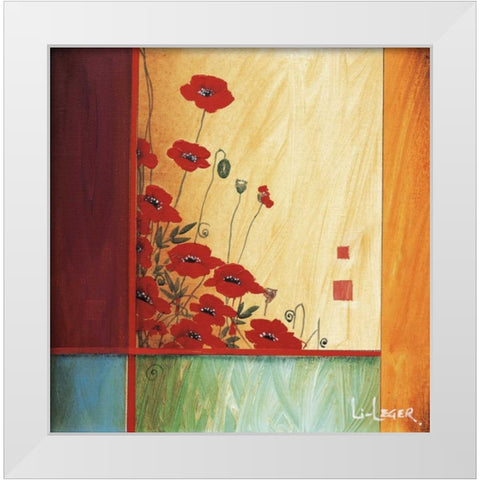 Along the Garden Wall White Modern Wood Framed Art Print by Li-Leger, Don