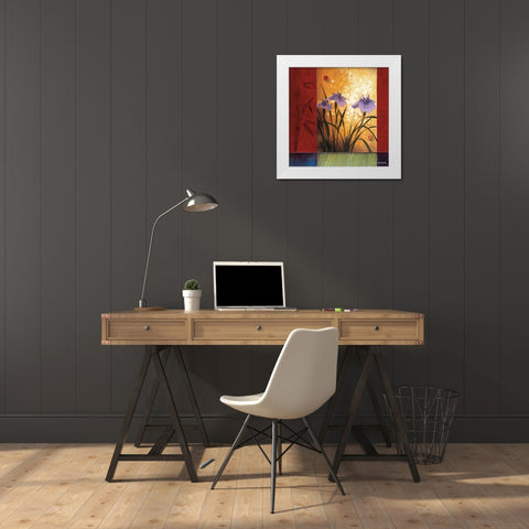 Garden Notes White Modern Wood Framed Art Print by Li-Leger, Don