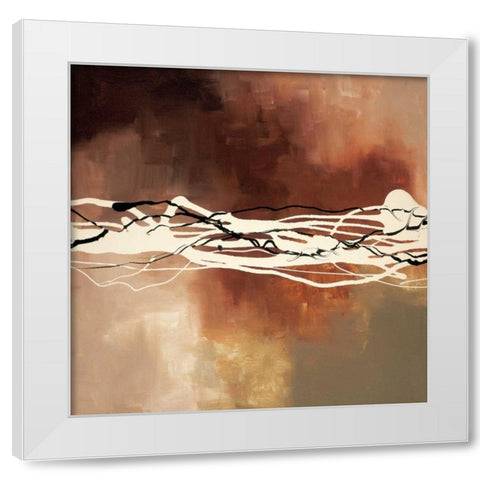 Copper Melody I White Modern Wood Framed Art Print by Maitland, Laurie