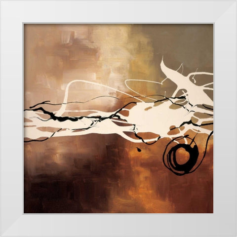 Copper Melody II White Modern Wood Framed Art Print by Maitland, Laurie