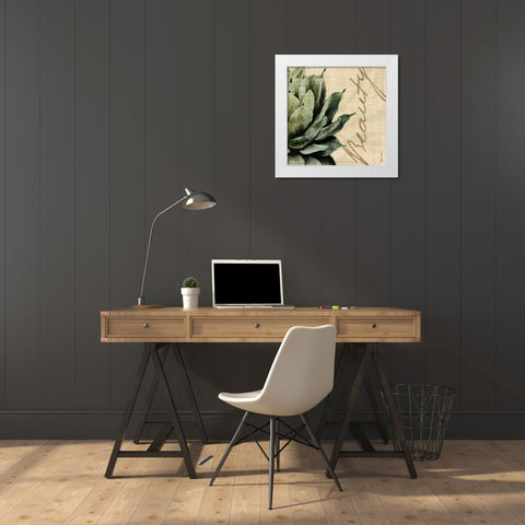 Beauty White Modern Wood Framed Art Print by Venter, Tandi