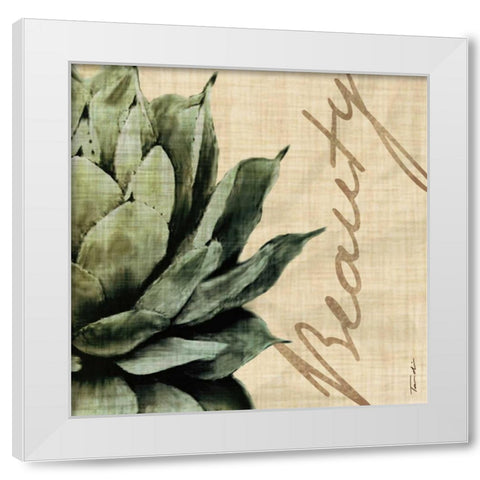 Beauty White Modern Wood Framed Art Print by Venter, Tandi